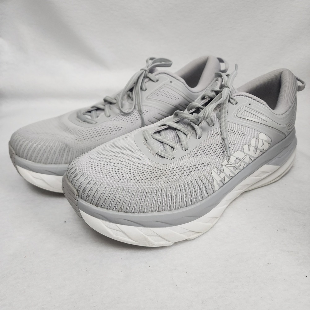 Hoka One One Bondi 7 1110530 Running Shoes Men's 13 Wide 2E Gray Missing Insole